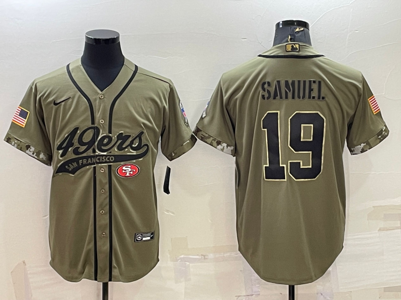 Men's San Francisco 49ers Deebo Samuel #19 Olive 2022 Salute To Service Retired Limited Jersey Joint Edition